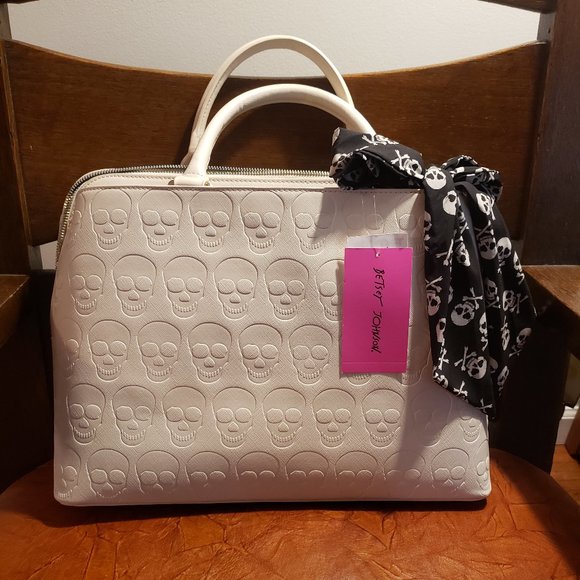 Betsy Johnson Skull Purse Satchel - Picture 1 of 3